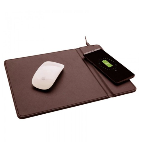 Chocolate Brown Wireless Charging Mouse Pad WAUCUST310997